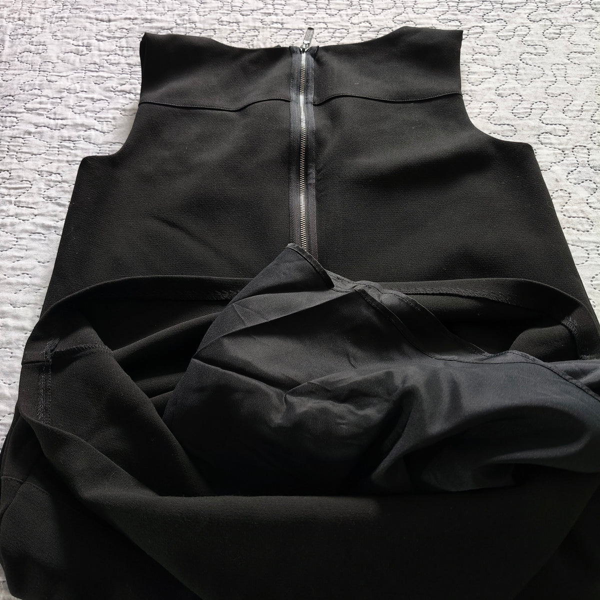 Vestito Benetton Nero Taglia M Con Zip