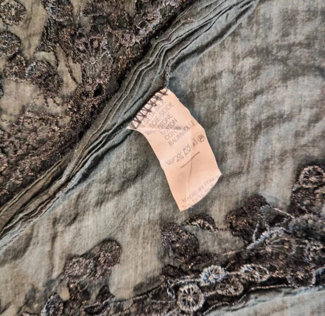 Foulard Donna Seta/Cotone Nero