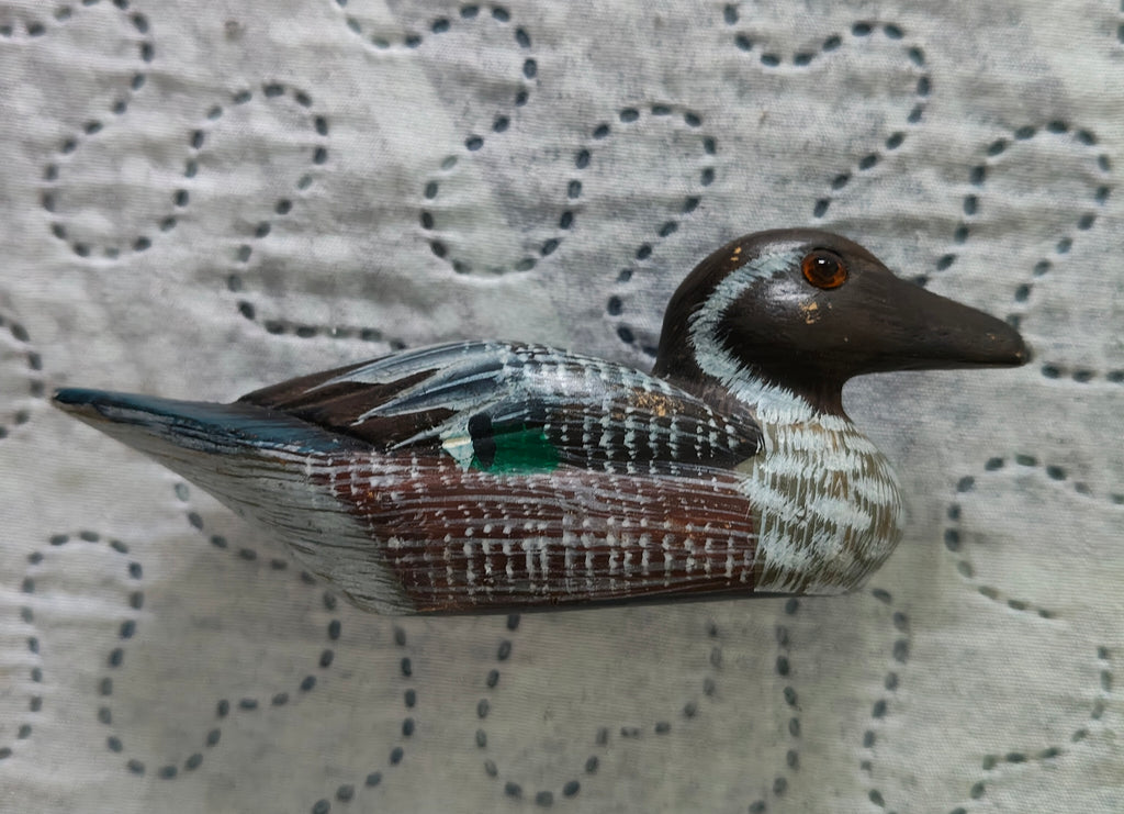 Miniatura Anatra in Legno Vintage da Collezione.