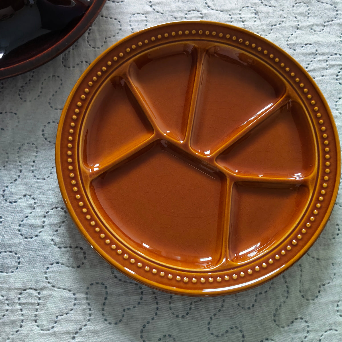 Set 3 Piatti Fonduta Gien France  Vintage 25 cm