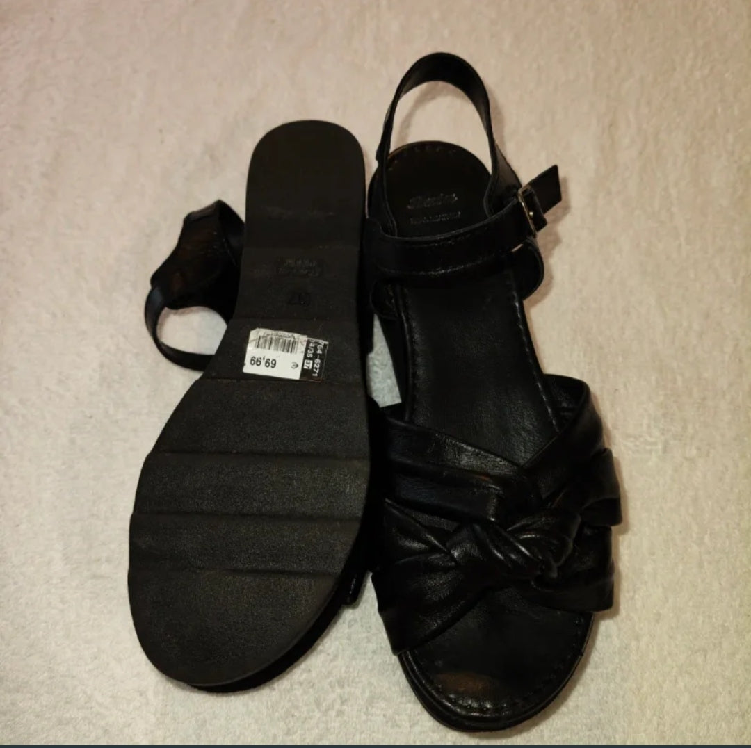 Bata  Sandali Donna Neri con Zeppa Misura 36