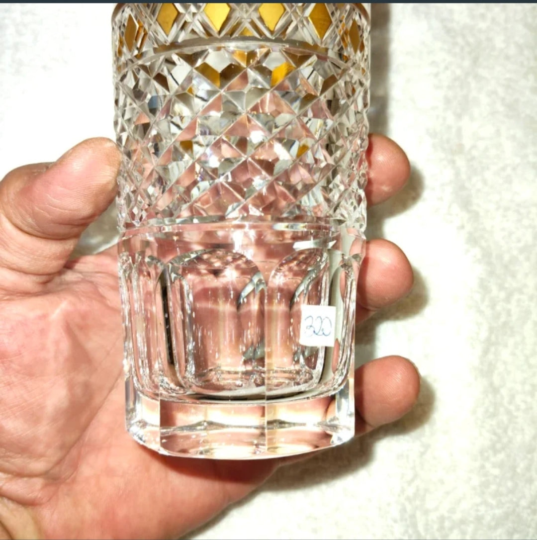 Bicchiere Moser Cristallo Puro e Oro 24K Per Collezionisti