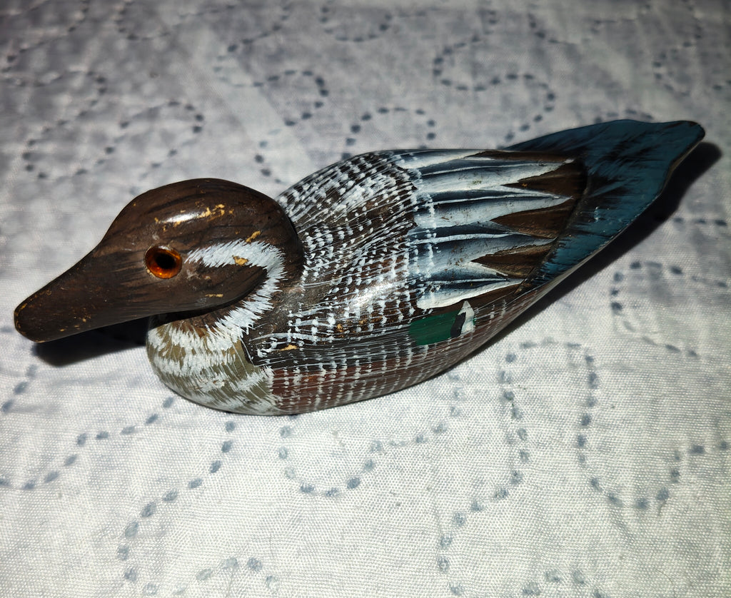 Miniatura Anatra in Legno Vintage da Collezione.