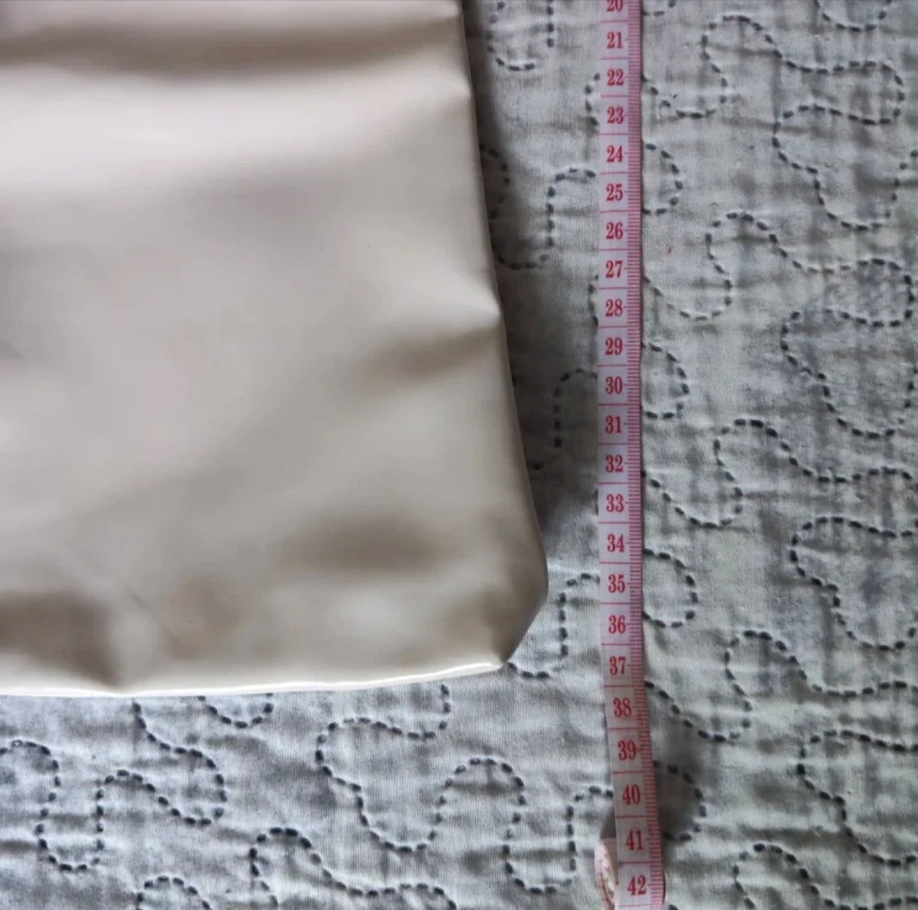 Borsa Piattina Simil Gherardini Bianco Lucido