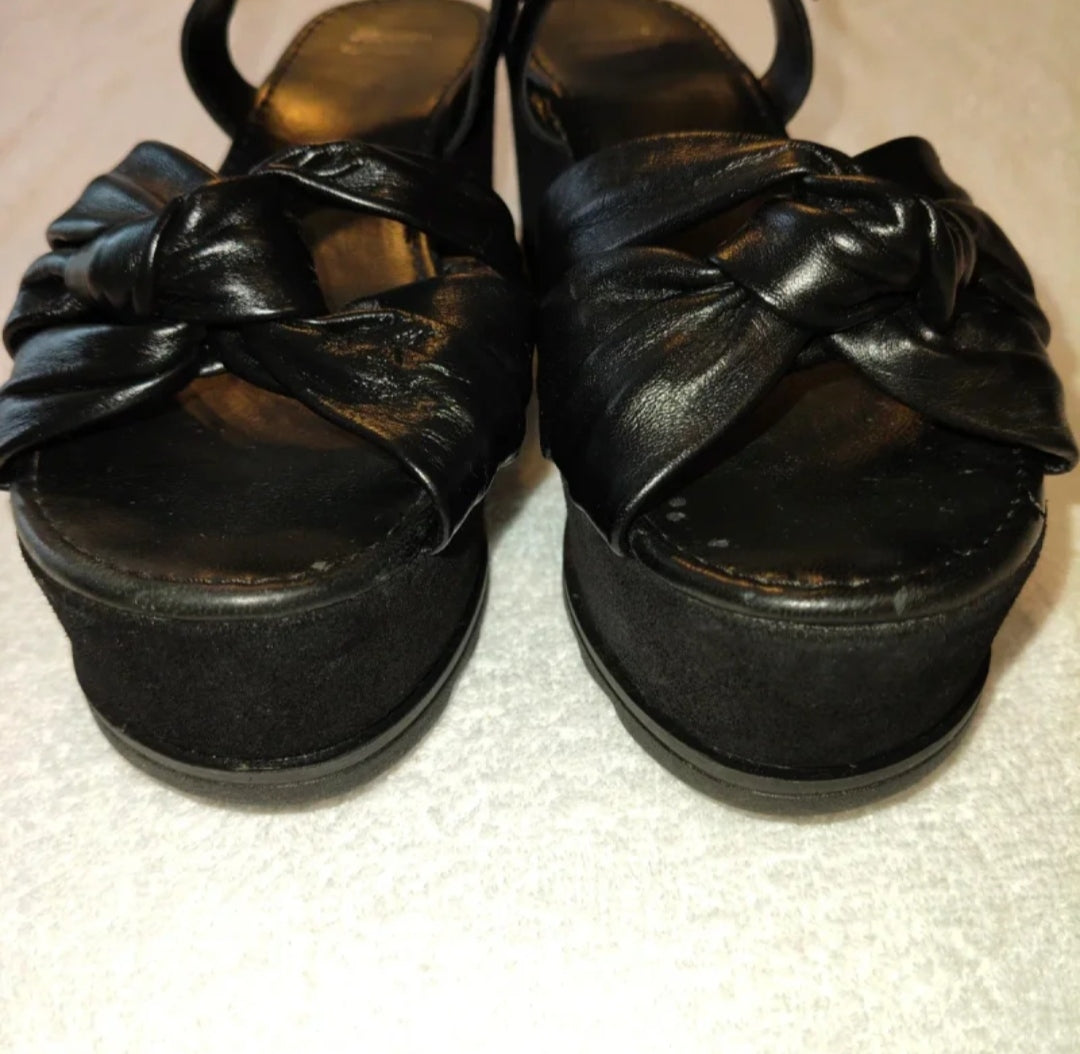 Bata  Sandali Donna Neri con Zeppa Misura 36