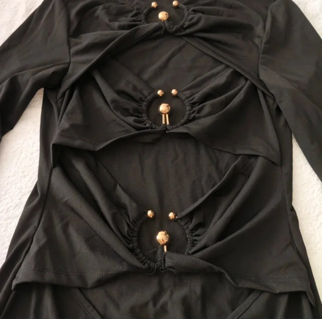 Vestito HAUTES Babes' by SHEIN 
Nero 
Taglia S