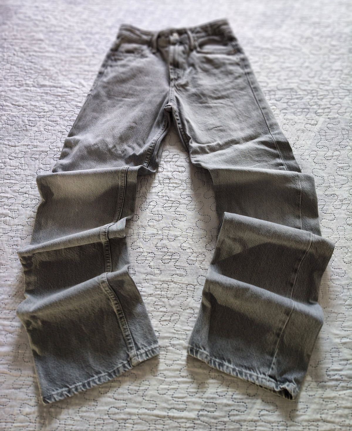 Jeans Zara Grigio Chiaro Taglia 38