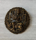 Prende Tibetano Divinità Shiva Bronzo Dorato