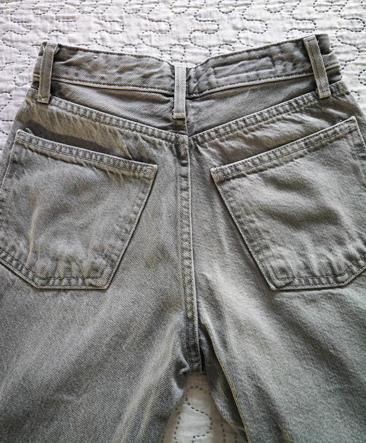 Jeans Zara Grigio Chiaro Taglia 38