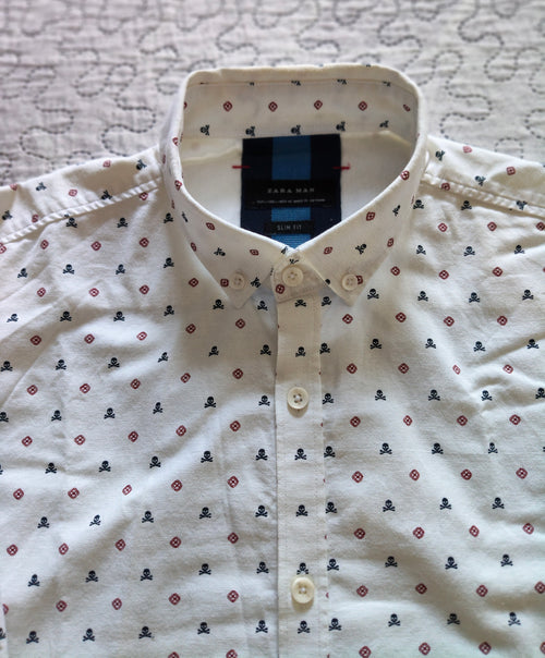 Camicia Zara Man Misura L 
Fantasia Piccola Doppia