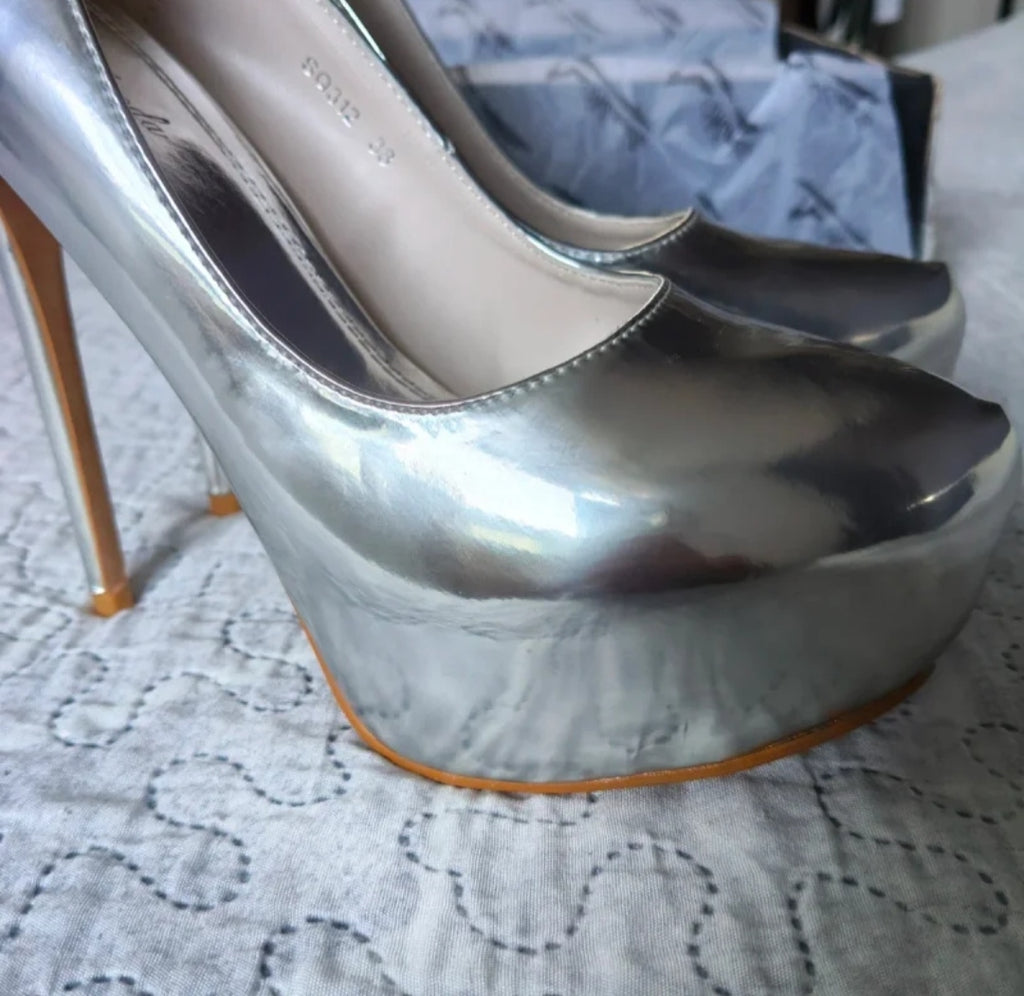 Mimoda  Décolleté Tacco 13  
Argento Specchio Misura 38