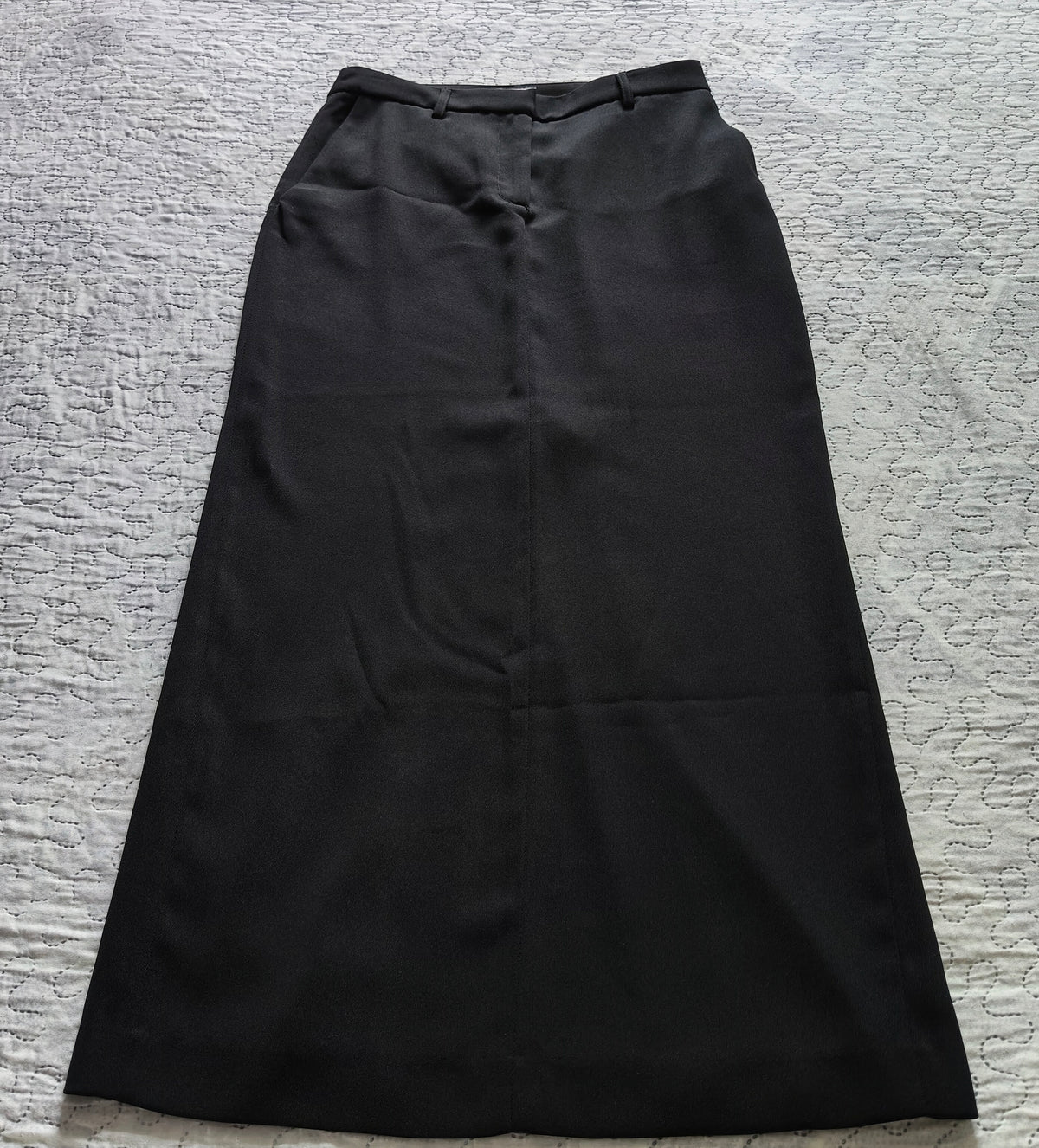Gonna Lunga Ennes Nera Con Spacco Posteriore e Tasche Taglia 42