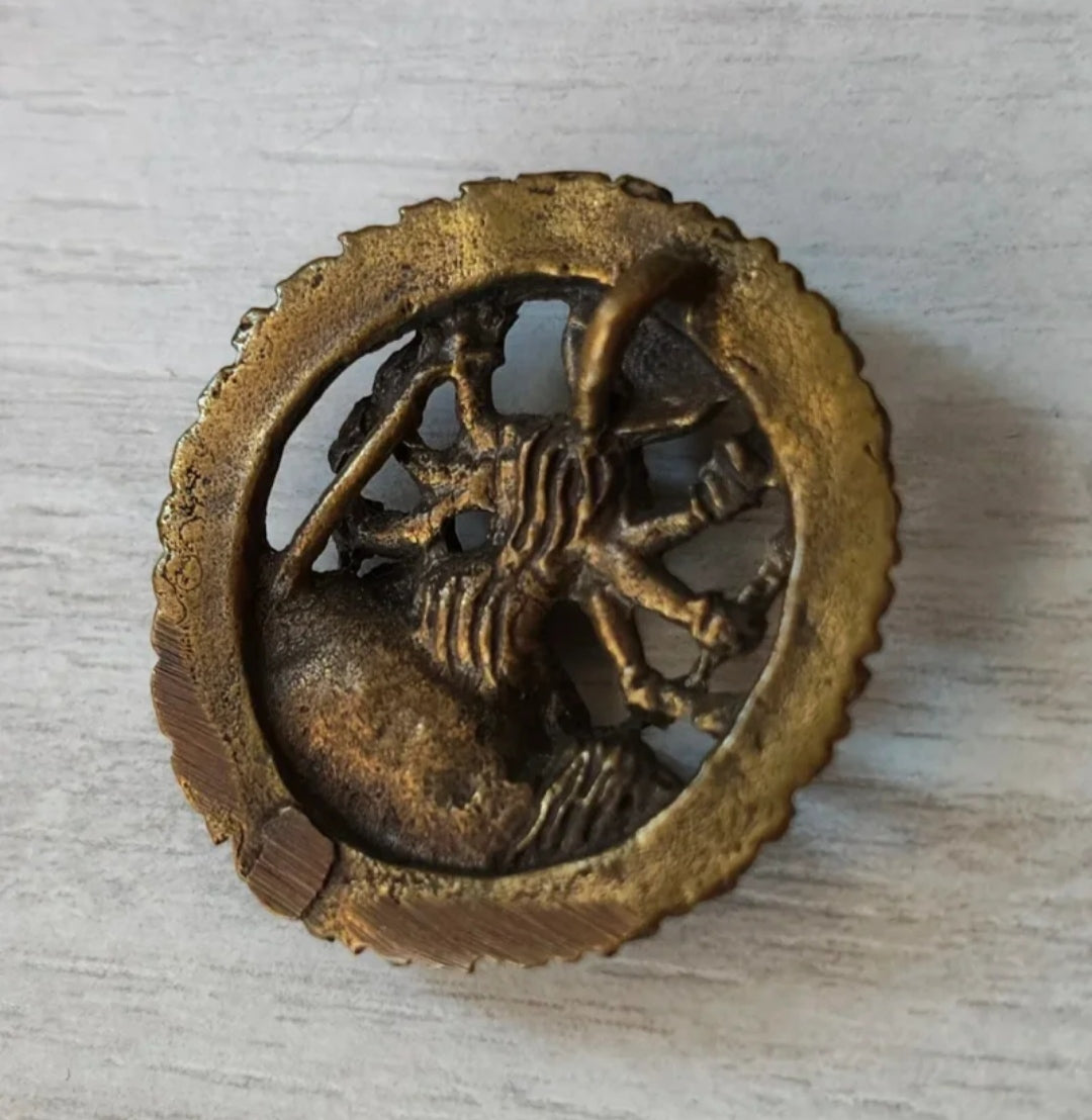 Prende Tibetano Divinità Shiva Bronzo Dorato