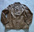 Giacca Vera Pelle Artigianale Vintage Tg 52