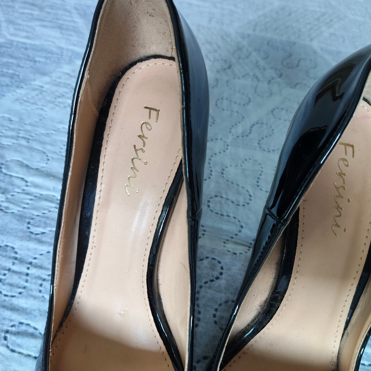 Scarpe Décolleté Fersini Nero Lucido 
Tg 38 Tacco  12