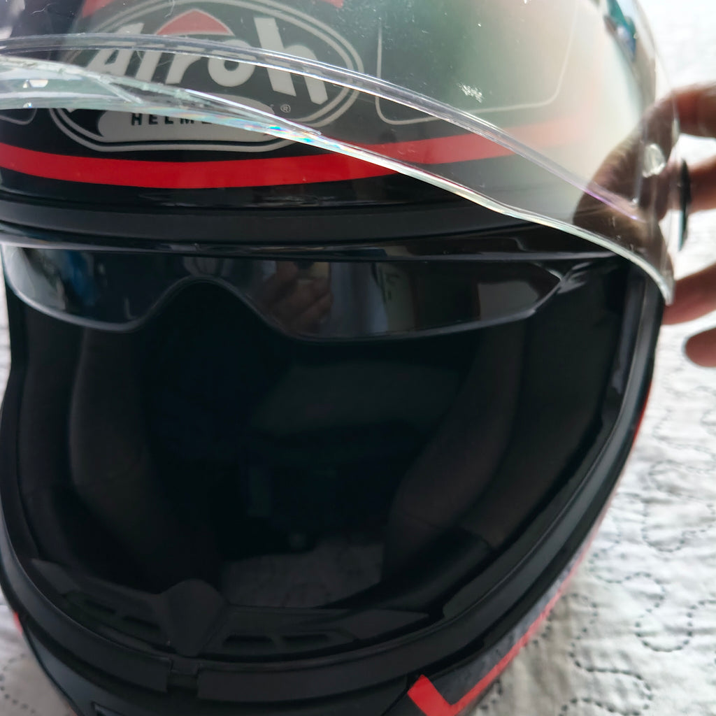 Casco Integrale Airoh Movement S Faster Rosso e Nero Lucido