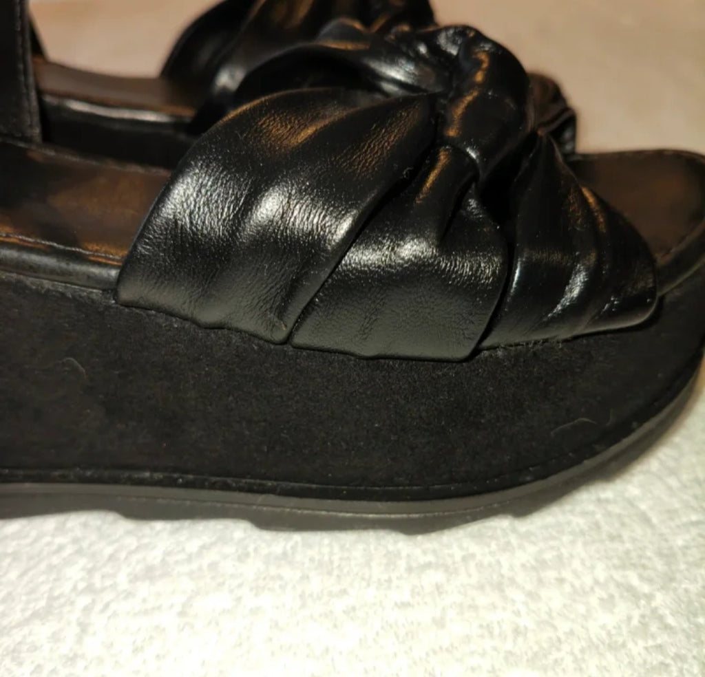 Bata  Sandali Donna Neri con Zeppa Misura 36