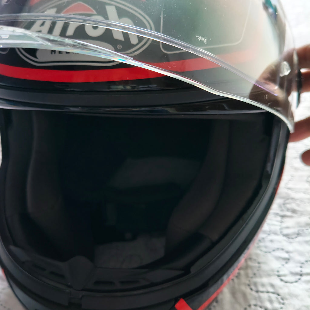 Casco Integrale Airoh Movement S Faster Rosso e Nero Lucido