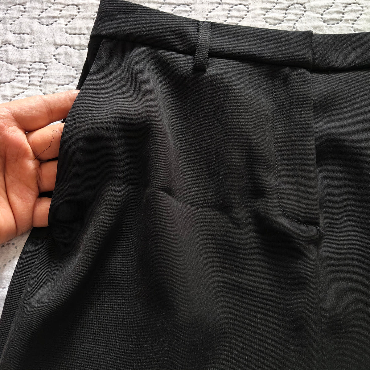 Gonna Lunga Ennes Nera Con Spacco Posteriore e Tasche Taglia 42