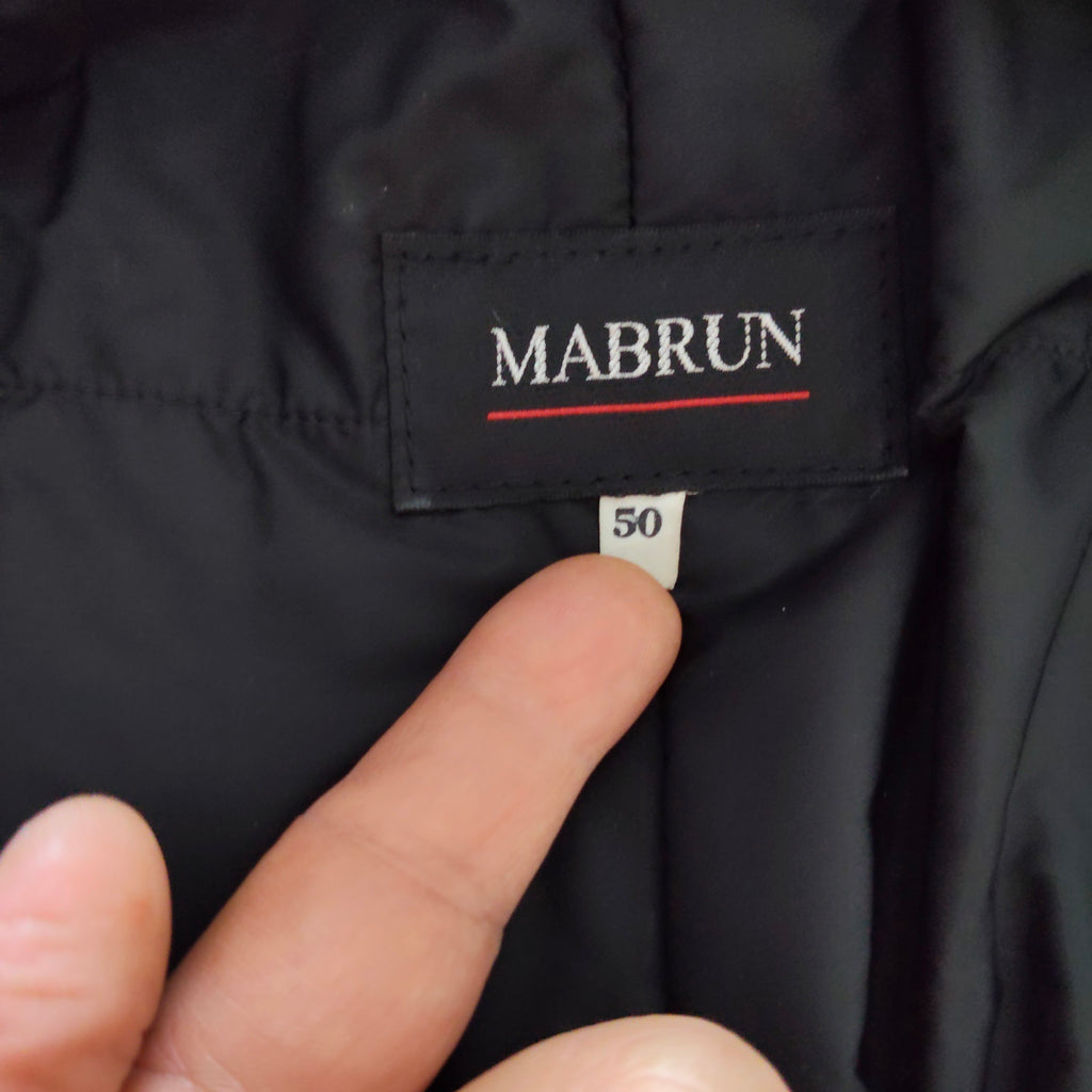 Mabrun Cappotto in Pelle Morbida Uomo Marrone Con Vera Pelliccia di Visone