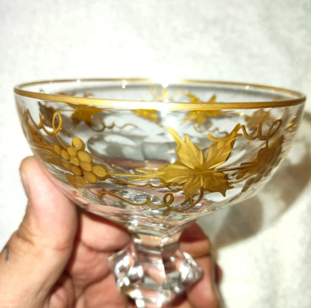 Calice Moser Cristallo e Oro Zecchino 24K