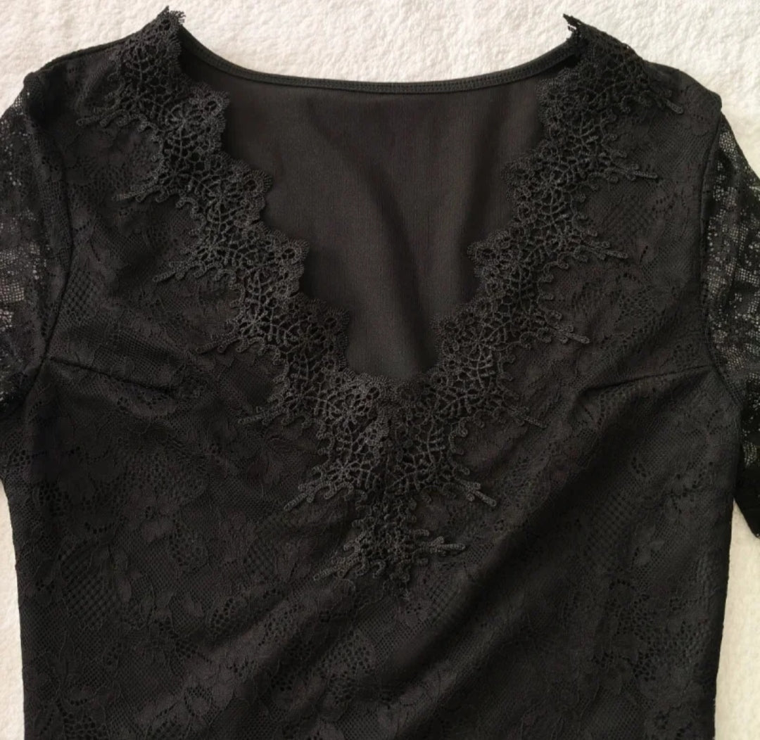 Body SHEIN 
Pizzo Nero Donna 
Taglia S
