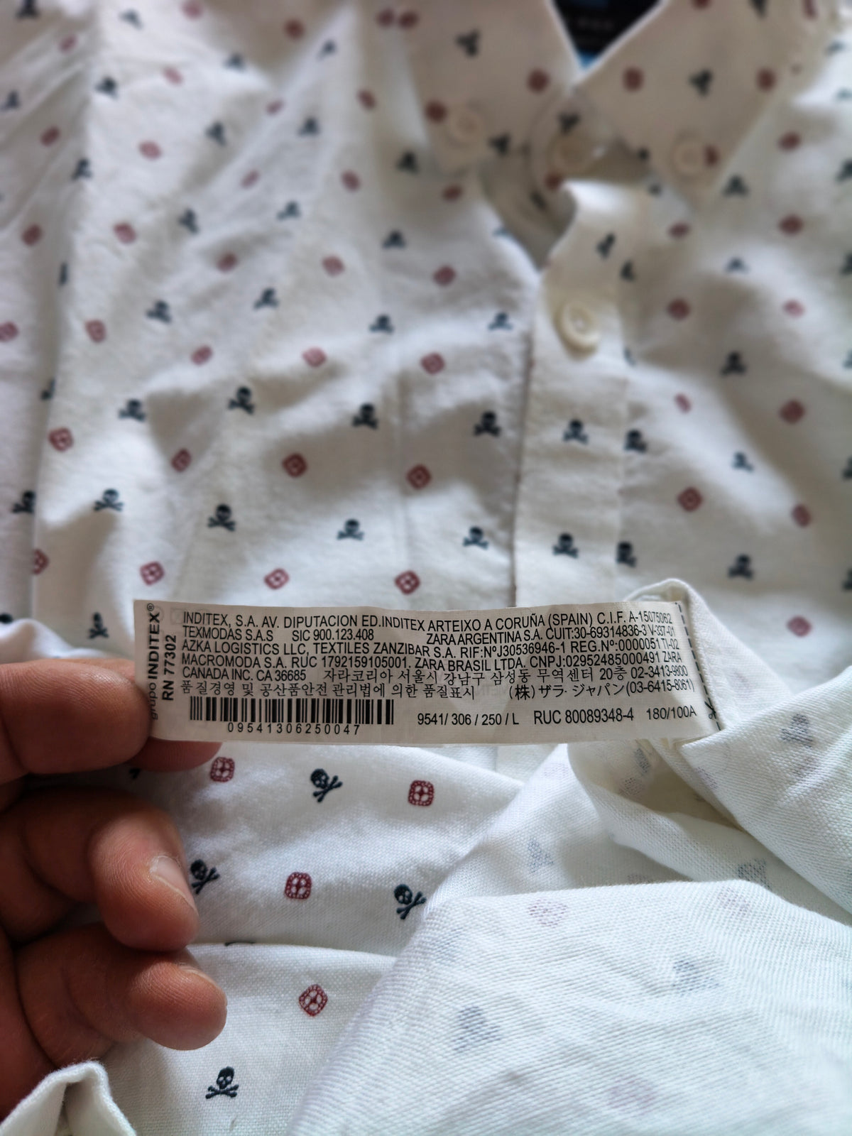 Camicia Zara Man Misura L 
Fantasia Piccola Doppia