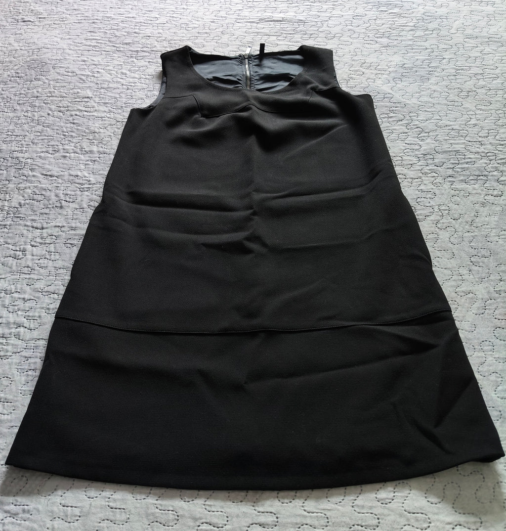 Vestito Benetton Nero Taglia M Con Zip
