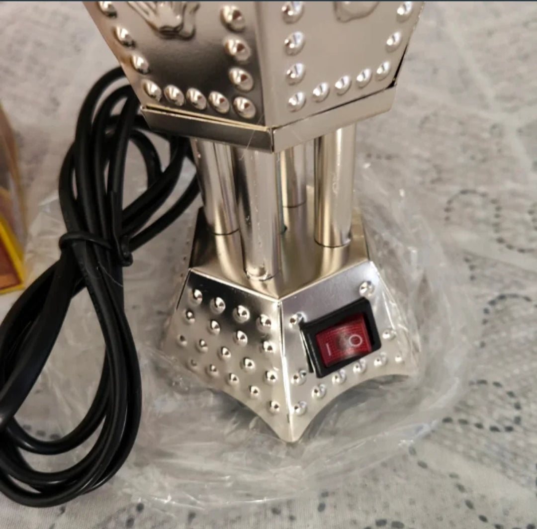 Bruciatore Incensi Elettrico 
Argento Emirates Arabi Uniti Nuovo !