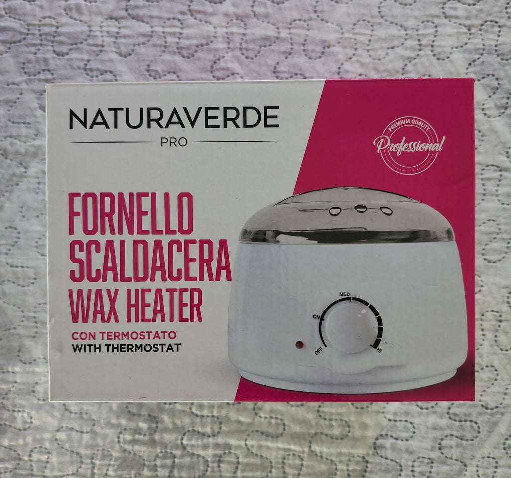 Fornello Scaldacera Wax Heater Naturaverde + Spatole Stendicera