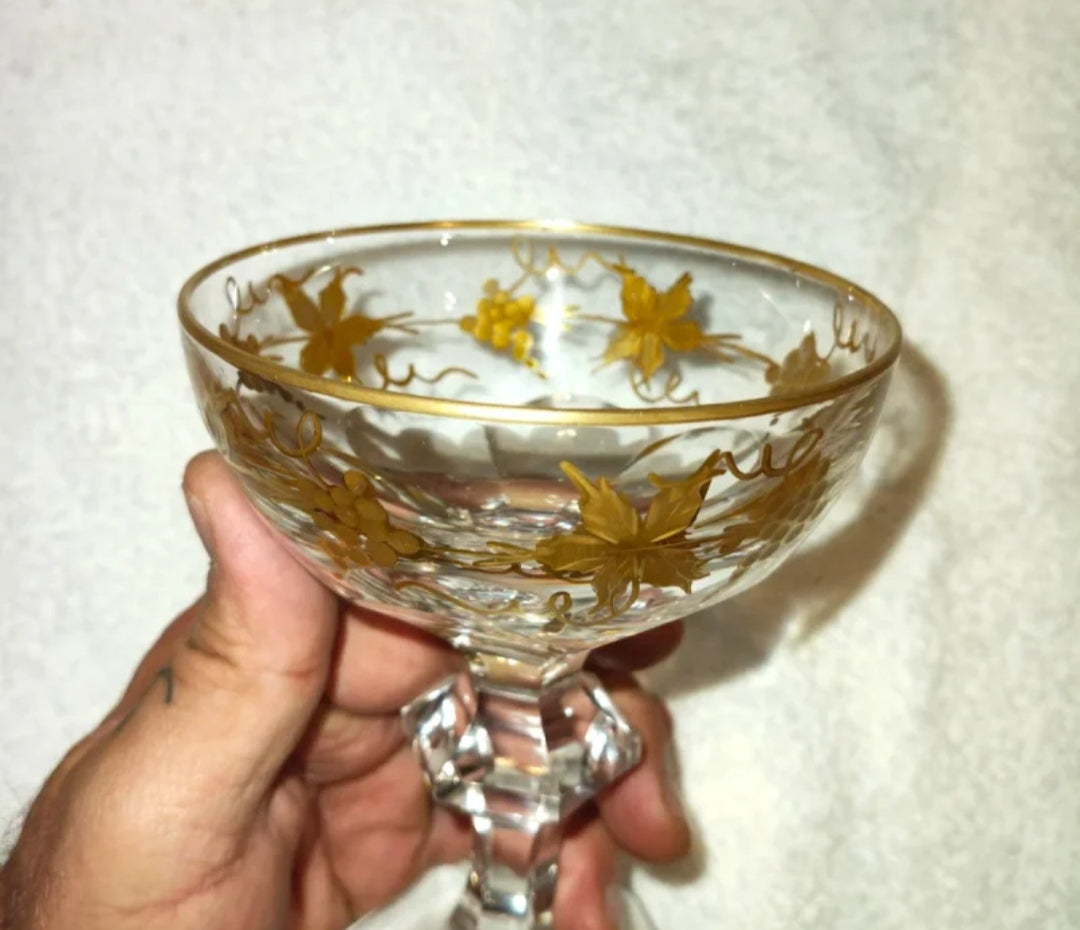 Calice Moser Cristallo e Oro Zecchino 24K