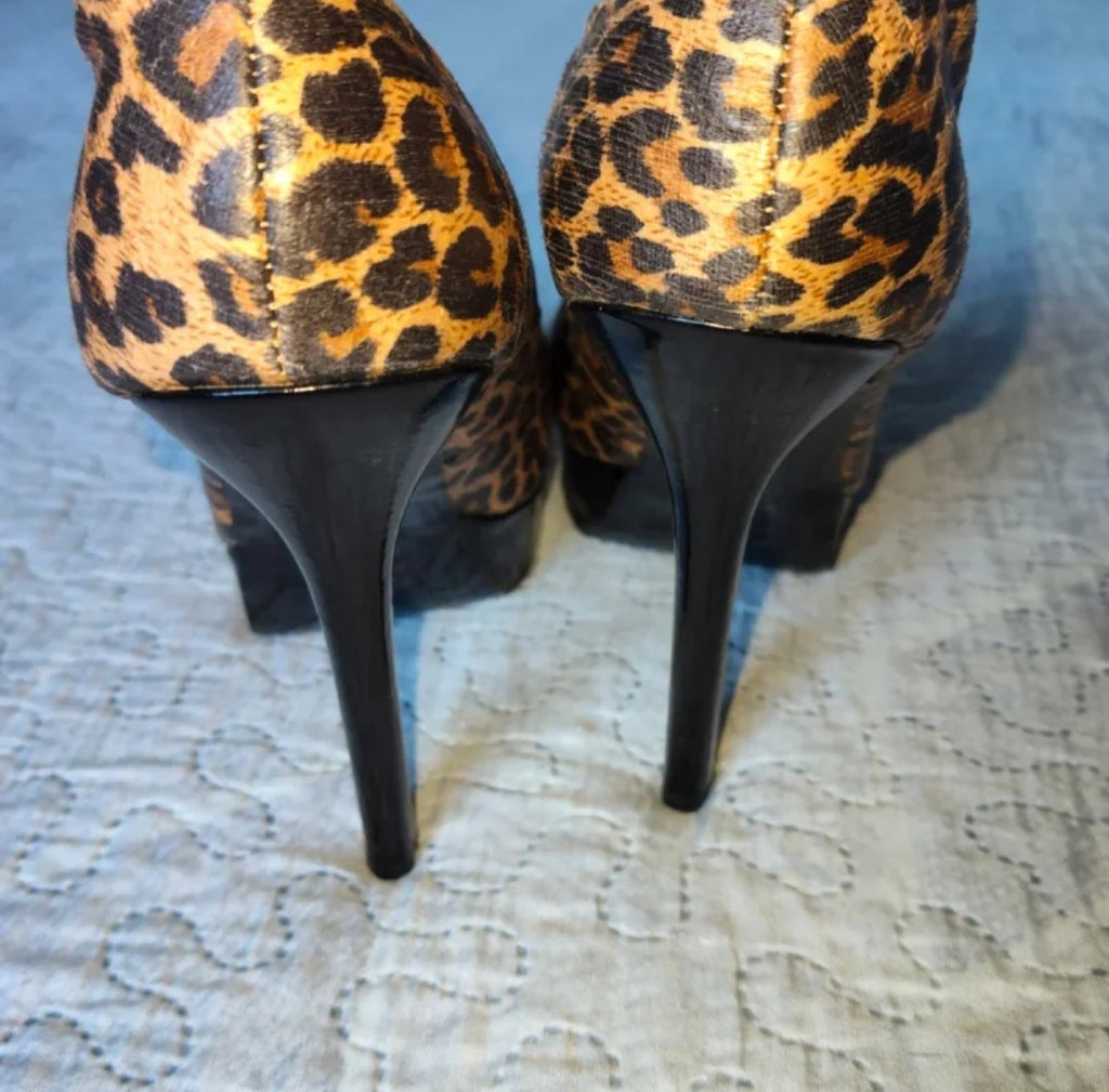 Tally Weijl Scarpe Décolleté Donna Leopardate Tacco 13 Misura 39