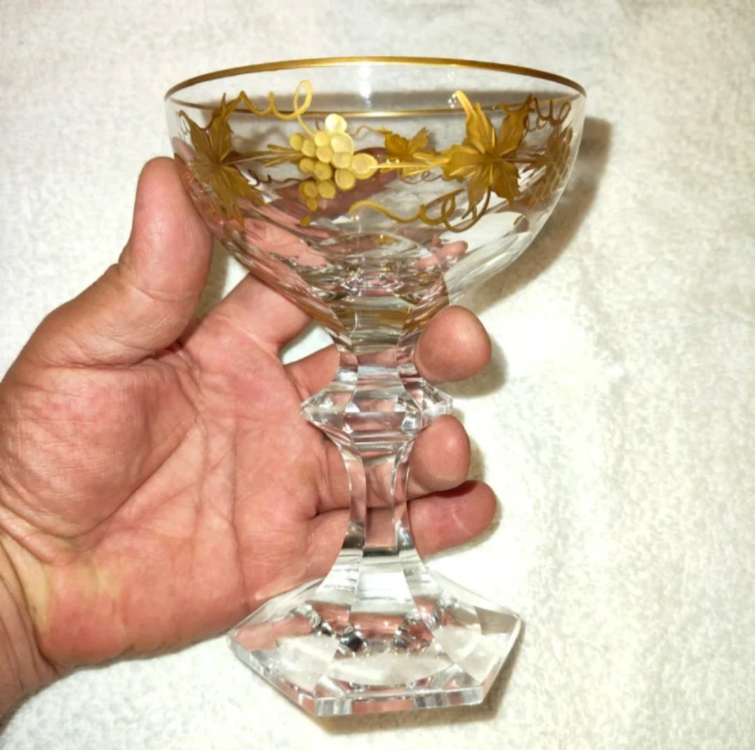 Calice Moser Cristallo e Oro Zecchino 24K