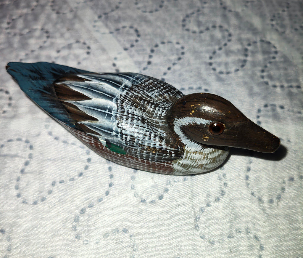 Miniatura Anatra in Legno Vintage da Collezione.