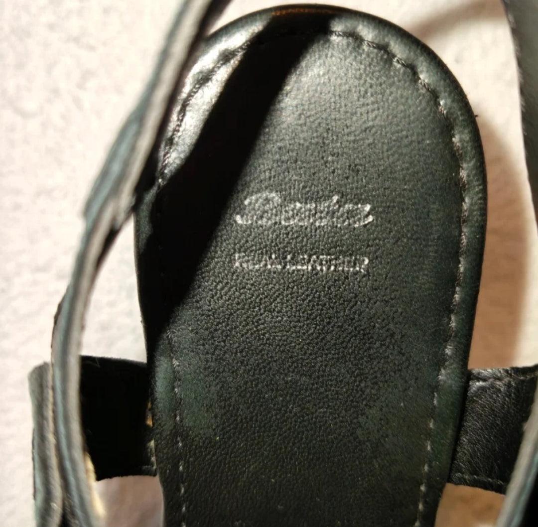 Bata  Sandali Donna Neri con Zeppa Misura 36