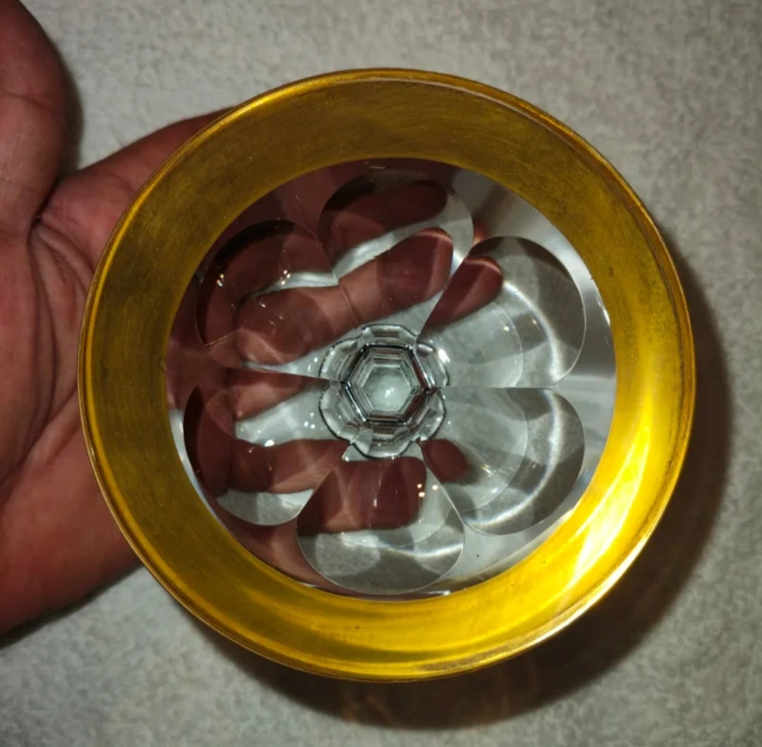 Coppa Champagne Moser in Cristallo e Oro 24K