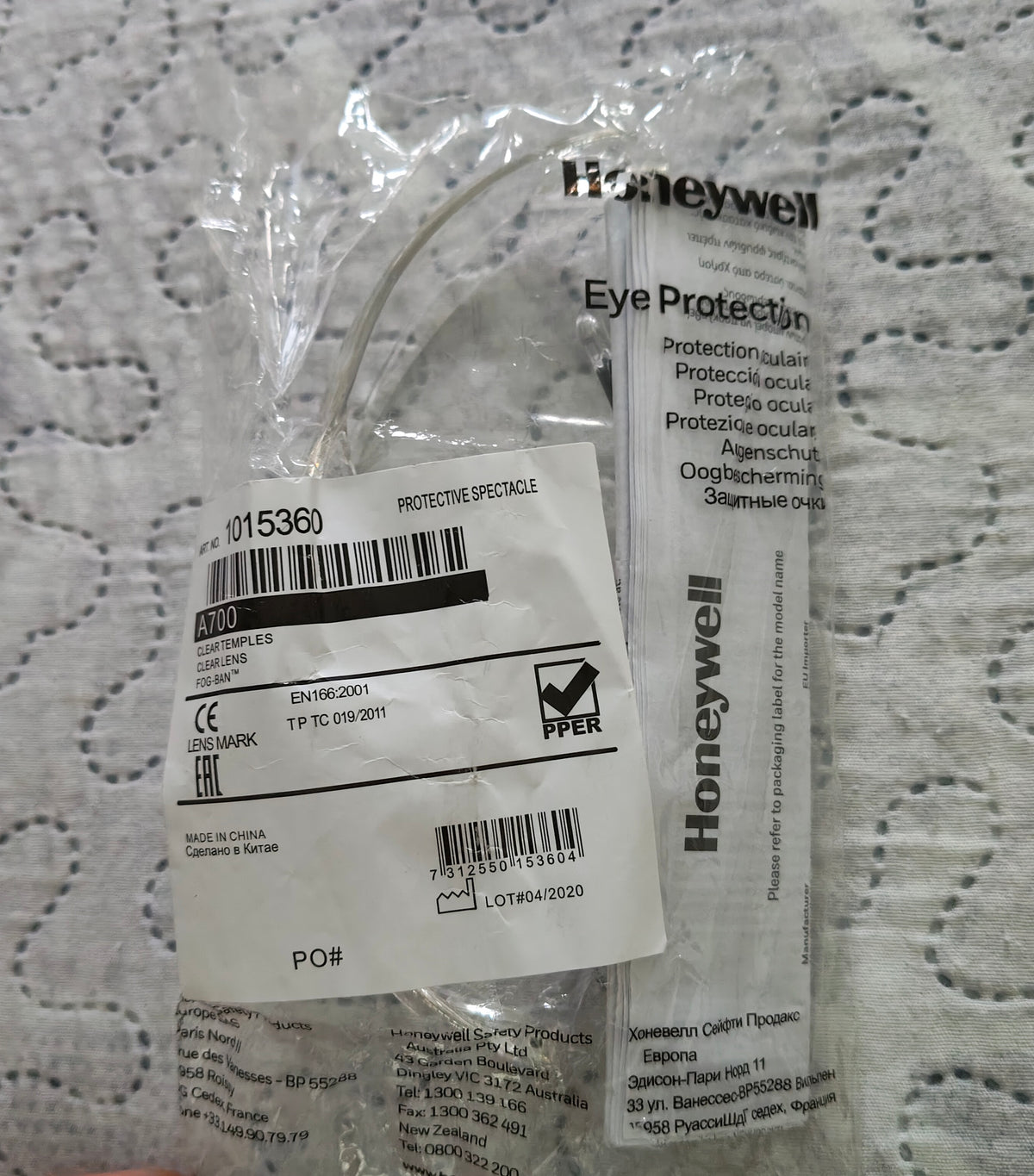Occhiali protettivi Honeywell CEE
Nuovi !