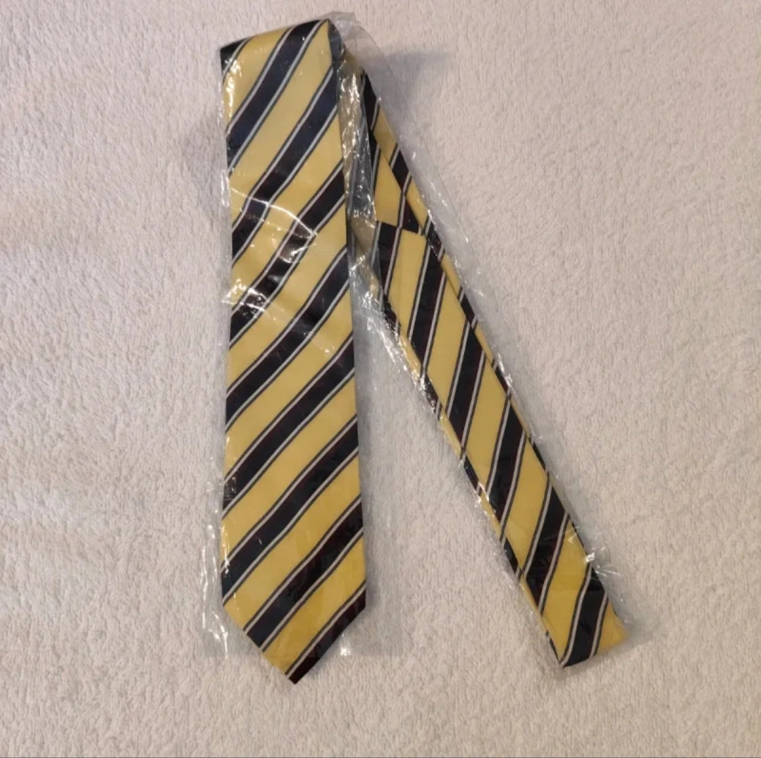 Cravatta Cavallo Uomo Seta Righe Giallo Nero