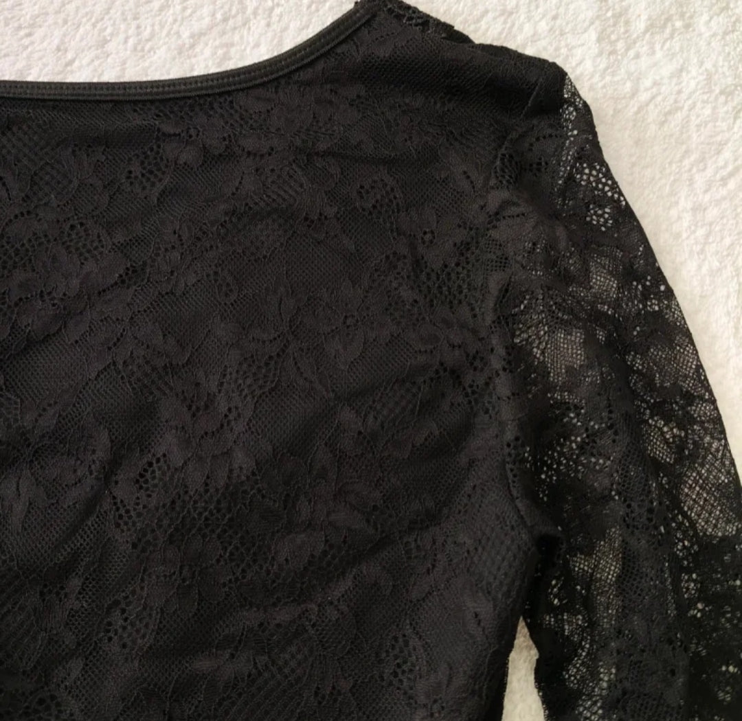 Body SHEIN 
Pizzo Nero Donna 
Taglia S