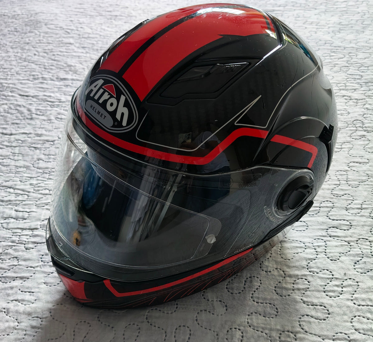 Casco Integrale Airoh Movement S Faster Rosso e Nero Lucido