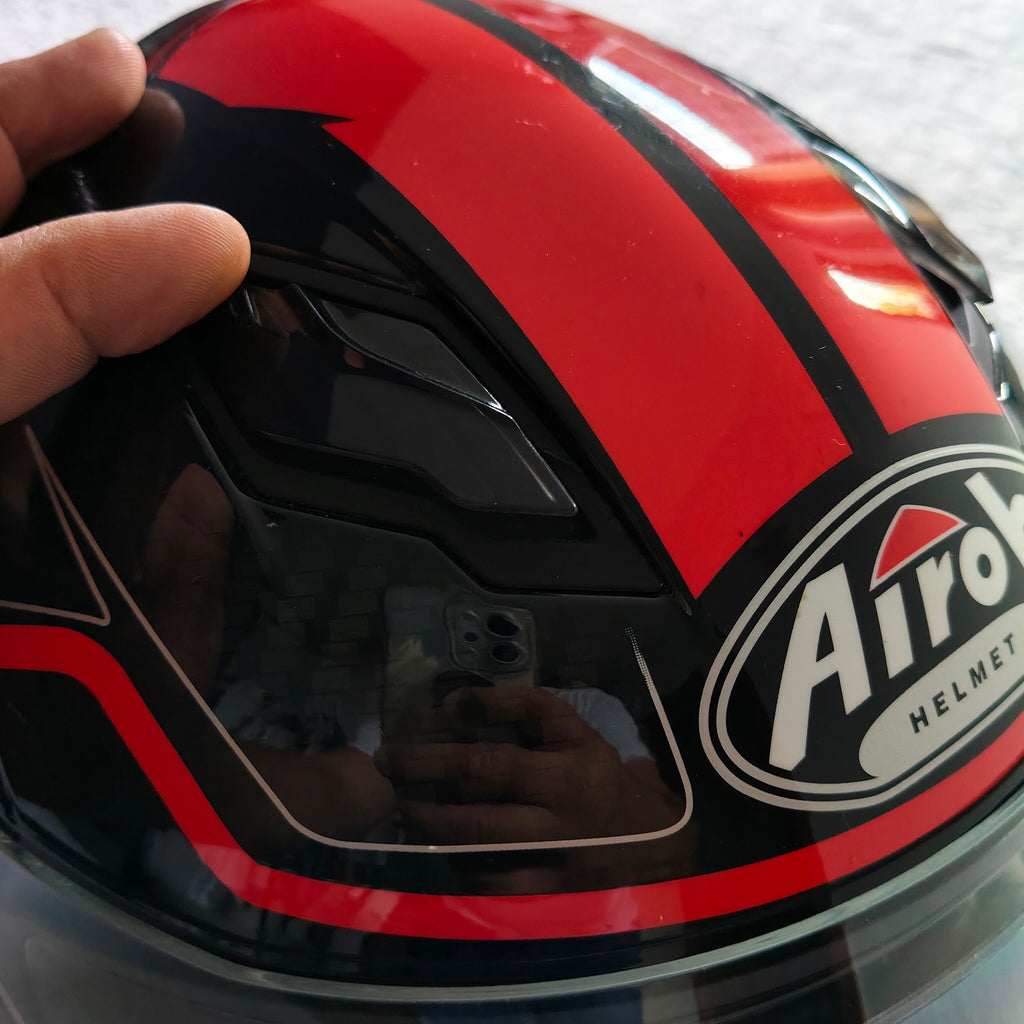 Casco Integrale Airoh Movement S Faster Rosso e Nero Lucido