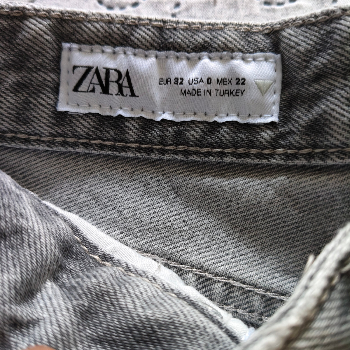 Jeans Zara Grigio Chiaro Taglia 38