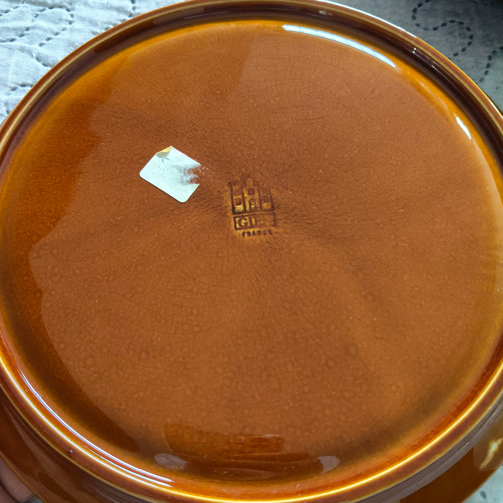 Set 3 Piatti Fonduta Gien France  Vintage 25 cm