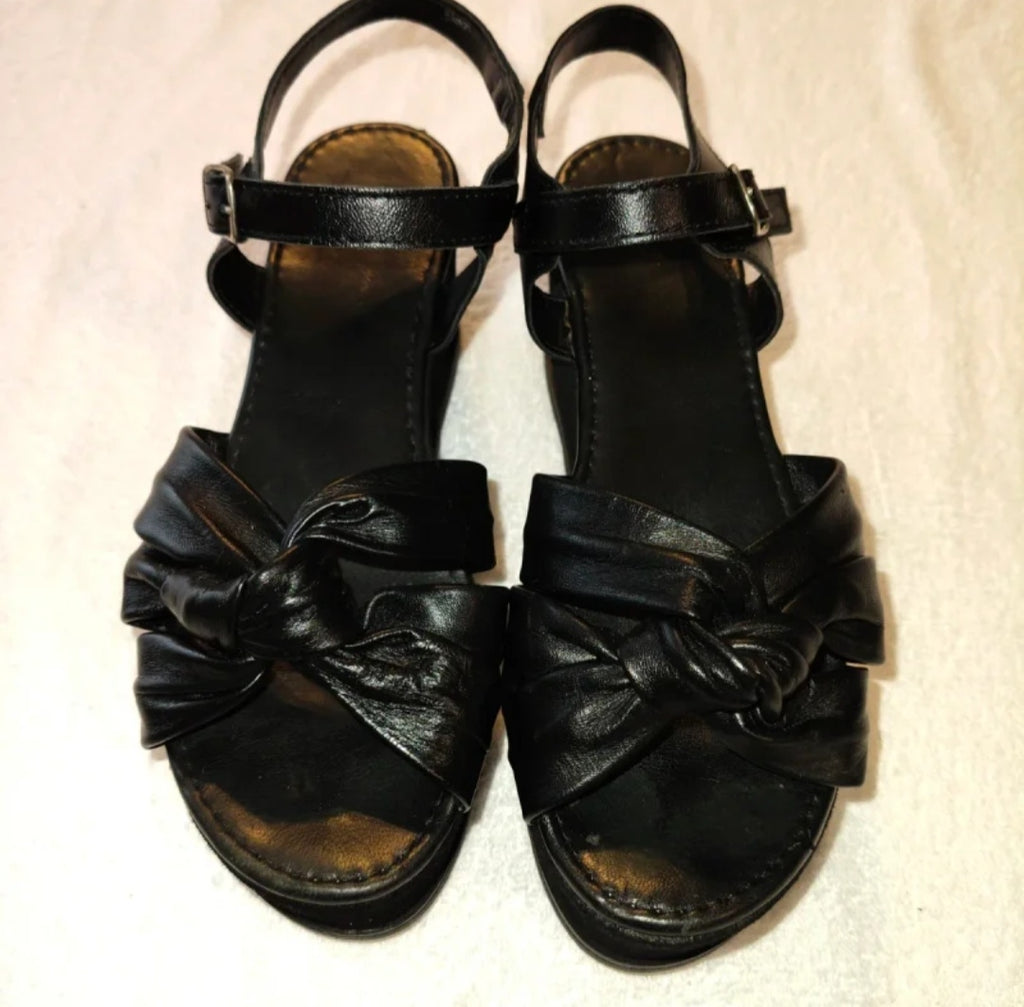 Bata  Sandali Donna Neri con Zeppa Misura 36