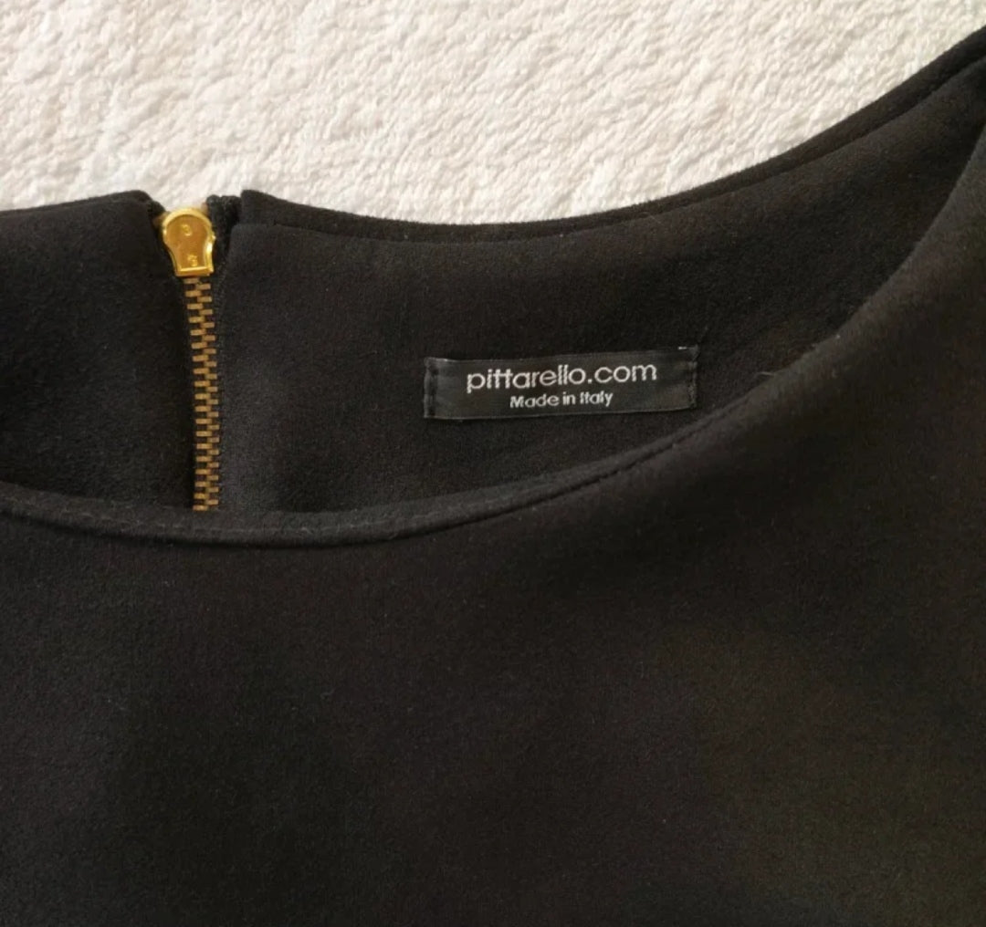 Vestito Pittarello nero sopra il Ginocchio Taglia S