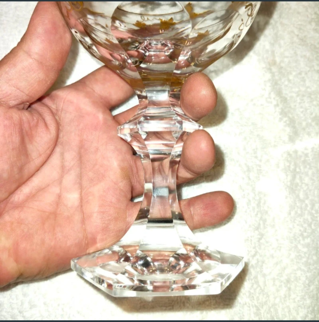 Calice Moser Cristallo e Oro Zecchino 24K