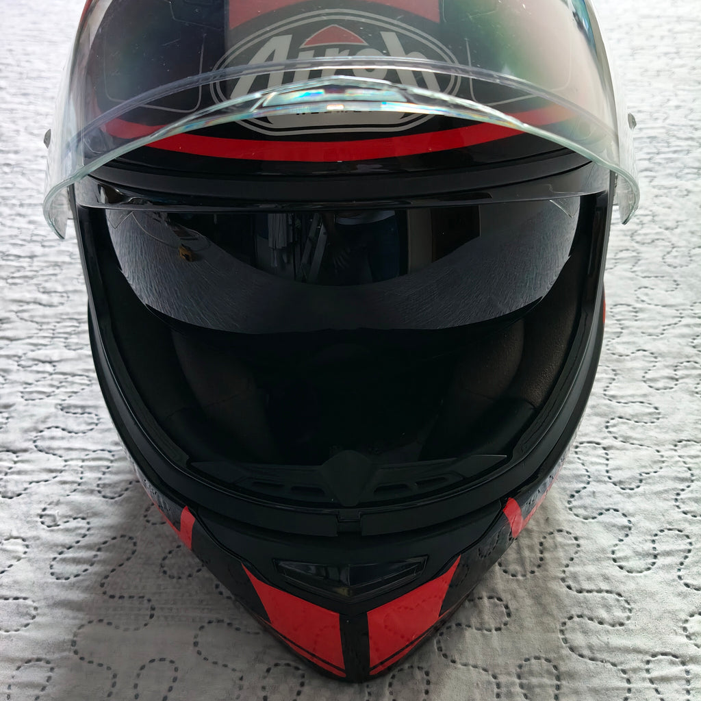 Casco Integrale Airoh Movement S Faster Rosso e Nero Lucido