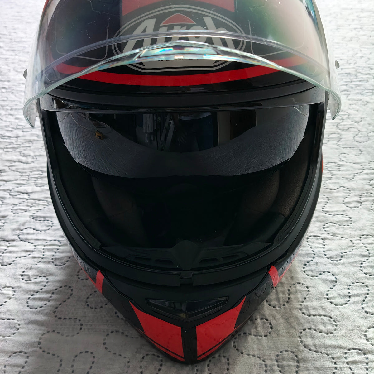 Casco Integrale Airoh Movement S Faster Rosso e Nero Lucido