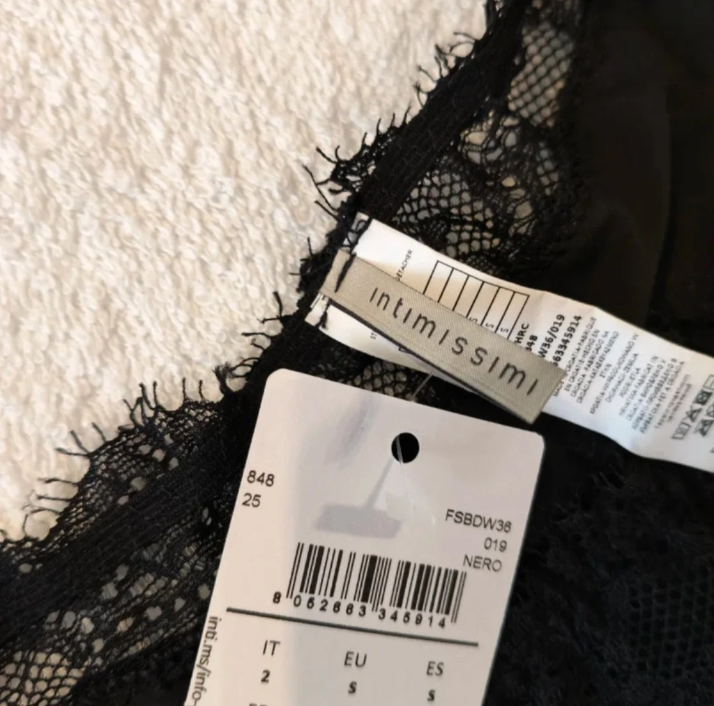 Intimissimi  Brasiliana in Pizzo Nero Nuova !  Taglia S
