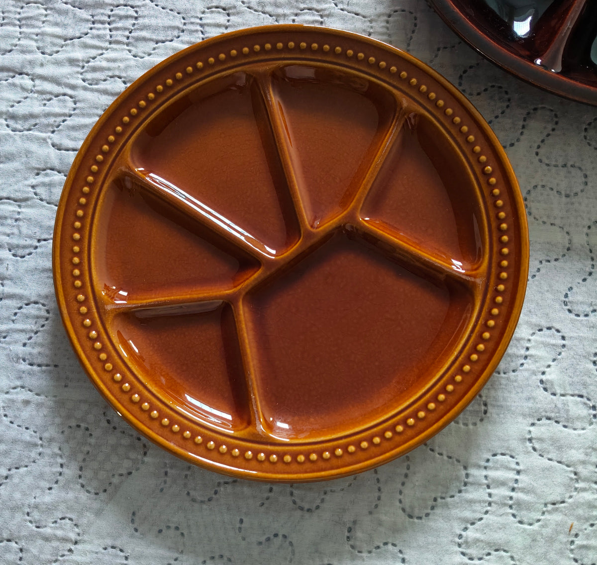 Set 3 Piatti Fonduta Gien France  Vintage 25 cm